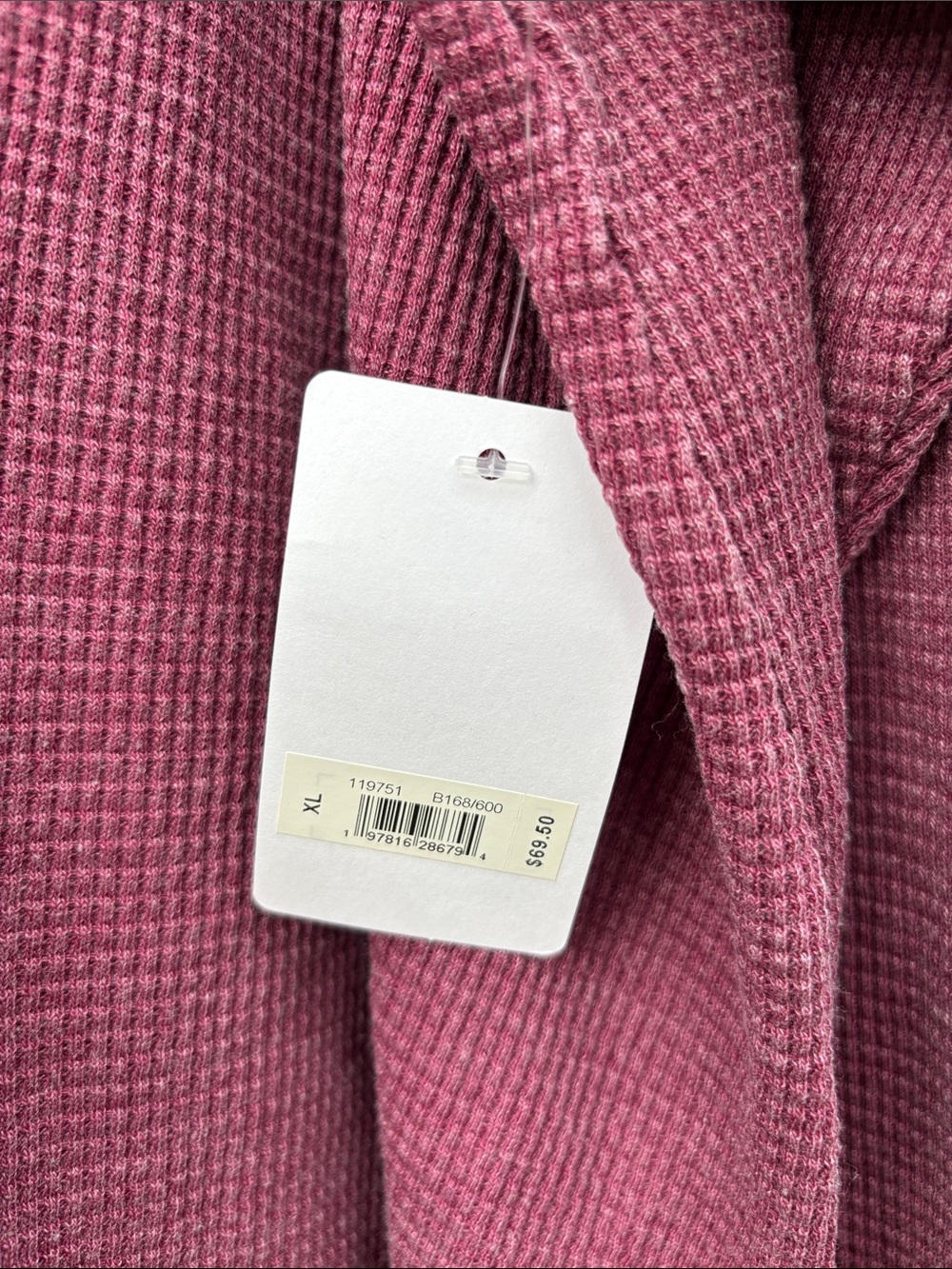 Lucky Brand V-Neck Waffle Knit Top Size XL - Picture 5 of 5